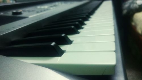 Close-up of piano keys