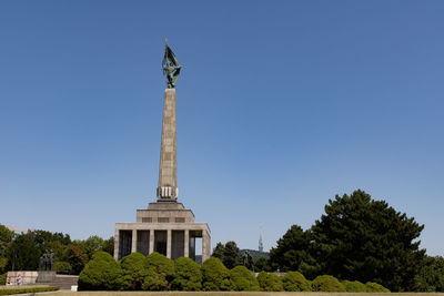 A low angle view of slavin, a soviet monument in bratislava