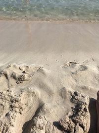 High angle view of beach