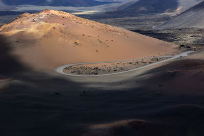 Aerial view of desert