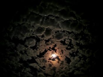 Low angle view of sky at sunset