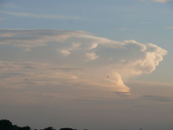 Low angle view of cloudy sky