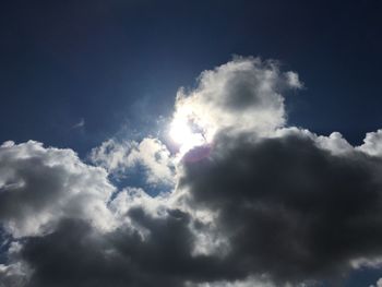 Low angle view of clouds in sky