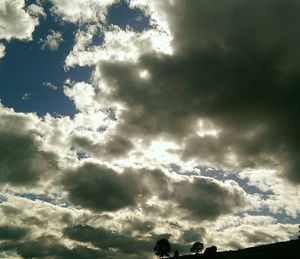 Low angle view of cloudy sky