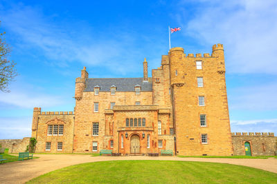 Low angle view of historical building against sky