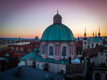 Cathedral against sky during sunset