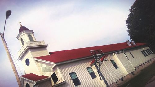 Low angle view of building against sky