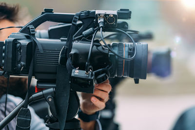 Tv cameras at a local media conference