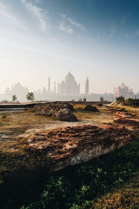 Panoramic view of buildings against sky