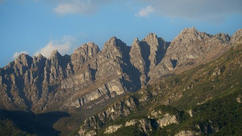 Panoramic view of mountains against sky