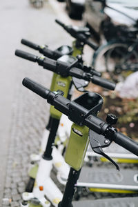 High angle view of electric scooter 