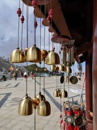 Decorations hanging for sale at store