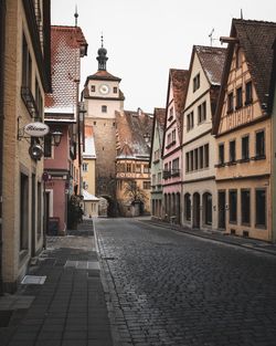 Street amidst buildings in town