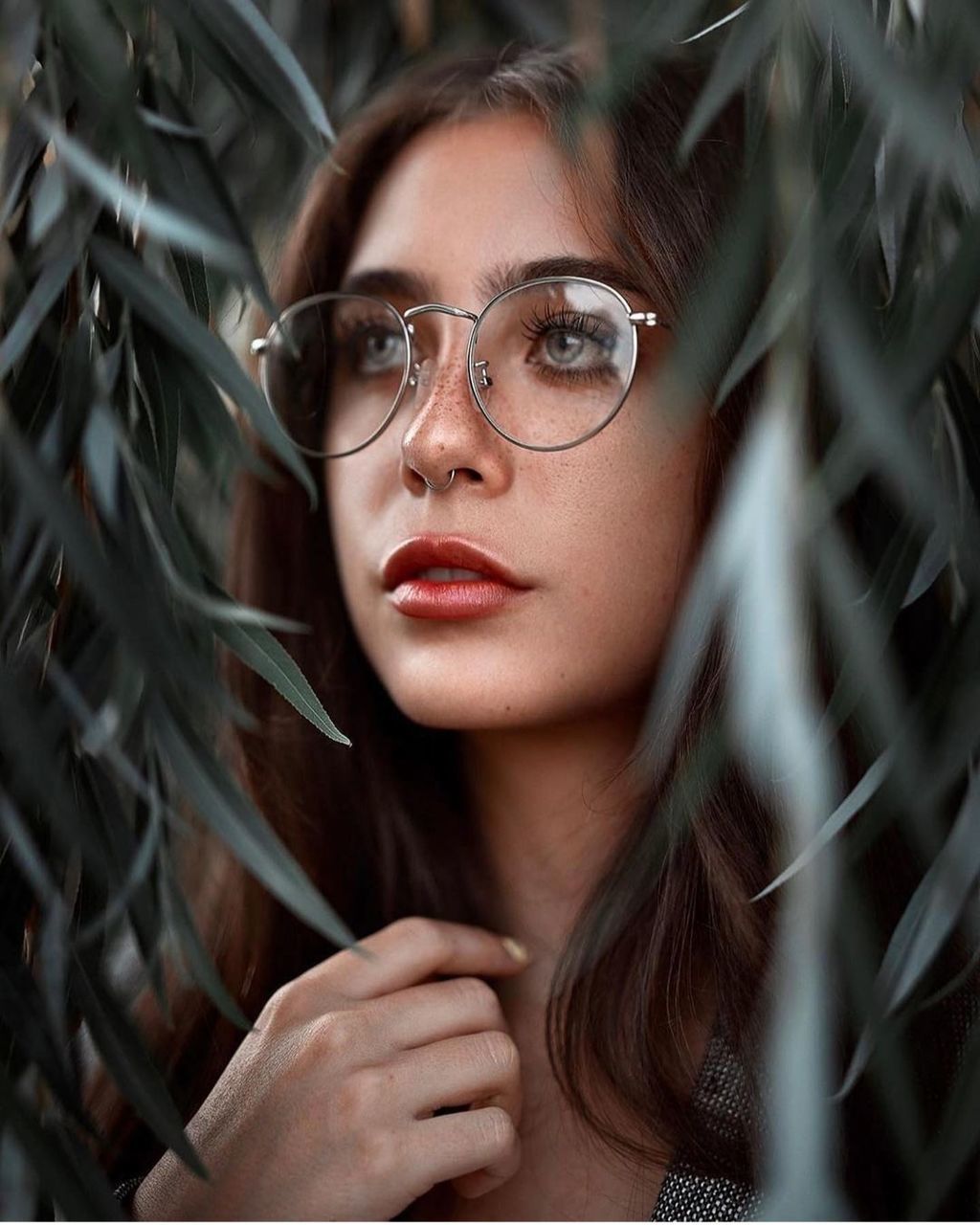 portrait, eyewear, women, adult, vision care, glasses, one person, young adult, eyeglasses, headshot, fashion, close-up, photo shoot, female, human hair, brown hair, human face, portrait photography, looking, looking at camera, hairstyle, serious, human eye, long hair, person, front view