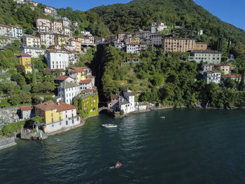 View of the village of nesso on lake como