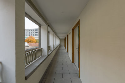 Empty corridor of building