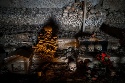 Close-up of statue in temple
