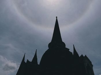 Low angle view of temple against sky