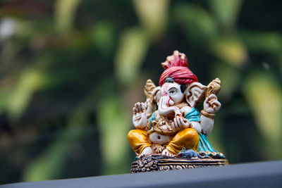 Close-up of ganesha figurine