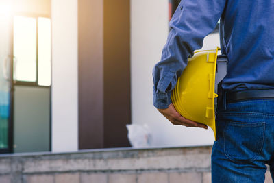 Man working at construction site