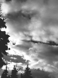 Low angle view of cloudy sky