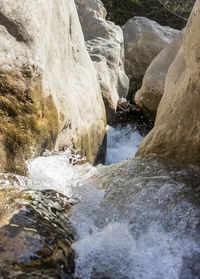 Scenic view of waterfall