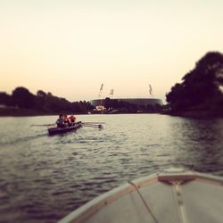 Boats in river