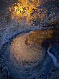 Close-up of wave on beach