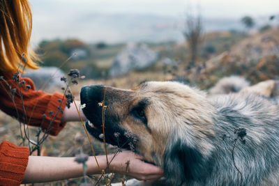 Woman with dog