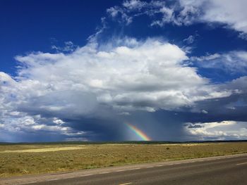 Storm clouds over landscape