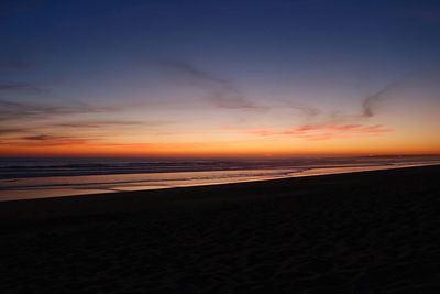 Scenic view of beach during sunset