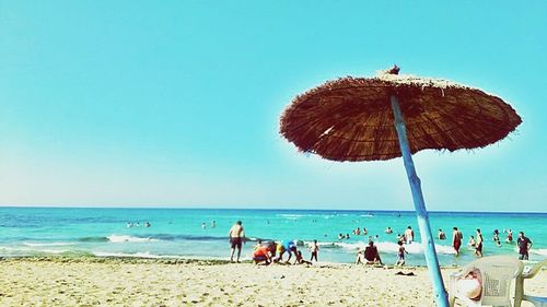 People enjoying at beach