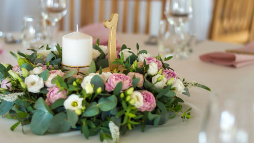 Close-up of potted plant on table