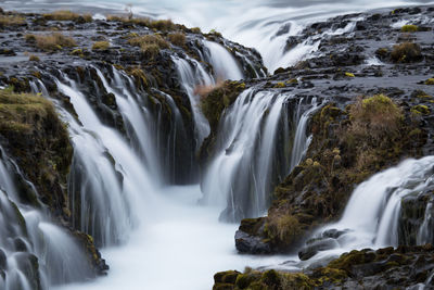 Scenic view of waterfall