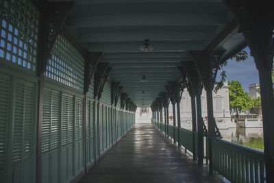 Empty corridor of building