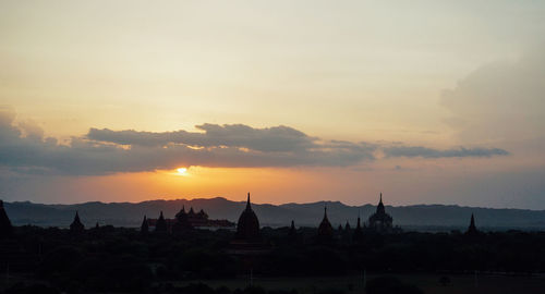 Scenic view of sunset over landscape