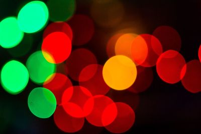 Defocused image of illuminated lights