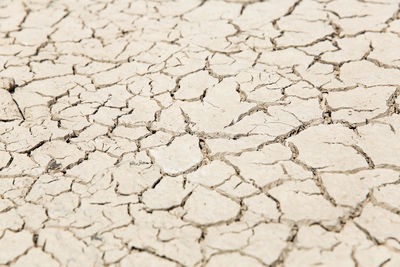 Full frame shot of cracked land