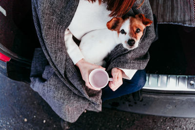 Man drinking coffee cup