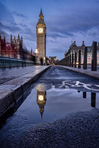 Bridge over river in city