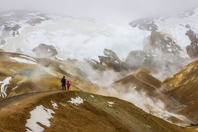 Scenic view of mountains in winter