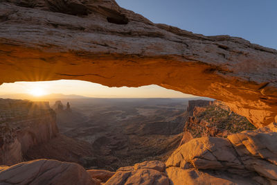 Scenic view of rocky mountains