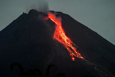 Mount merapi is the most active volcano in central java and yogyakarta, indonesia