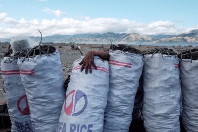 View of mountain range against the sky
