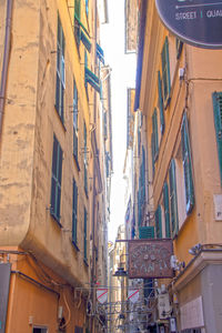 Low angle view of buildings in city