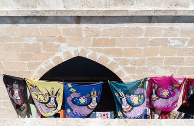 Low angle view of brick wall