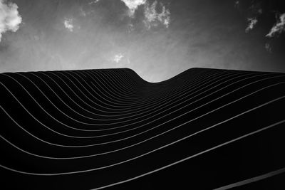 Low angle view of modern building against sky