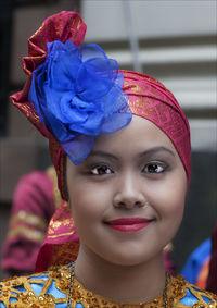 Close-up portrait of woman