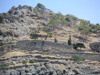 Rock formations on landscape