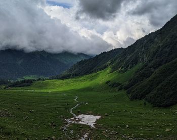 Scenic view of landscape against sky